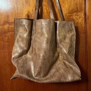 Shimmery leather bag